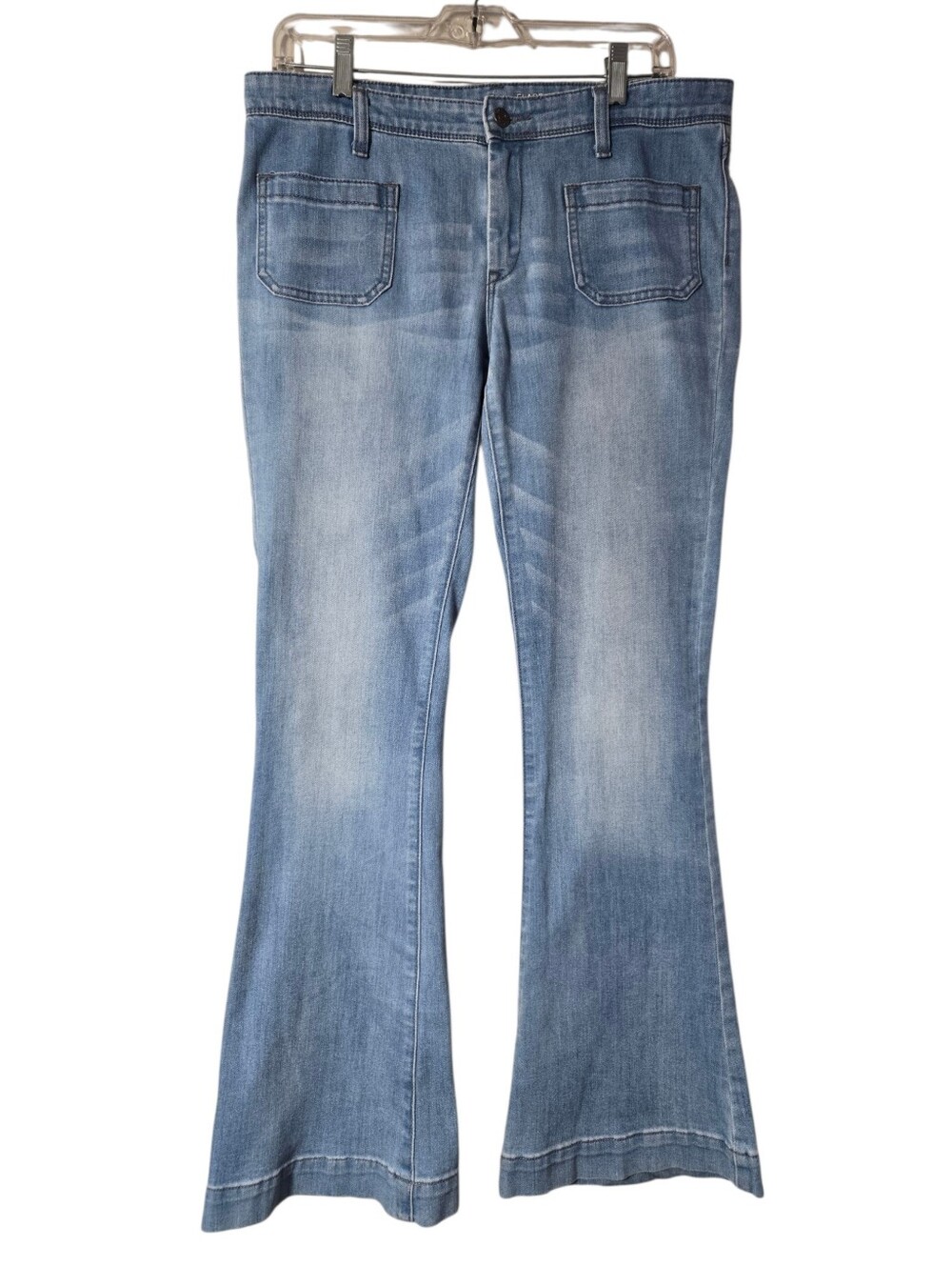 Gap Flare Lightweight Denim Jeans Front Patch Pockets Size 10/30 Regular